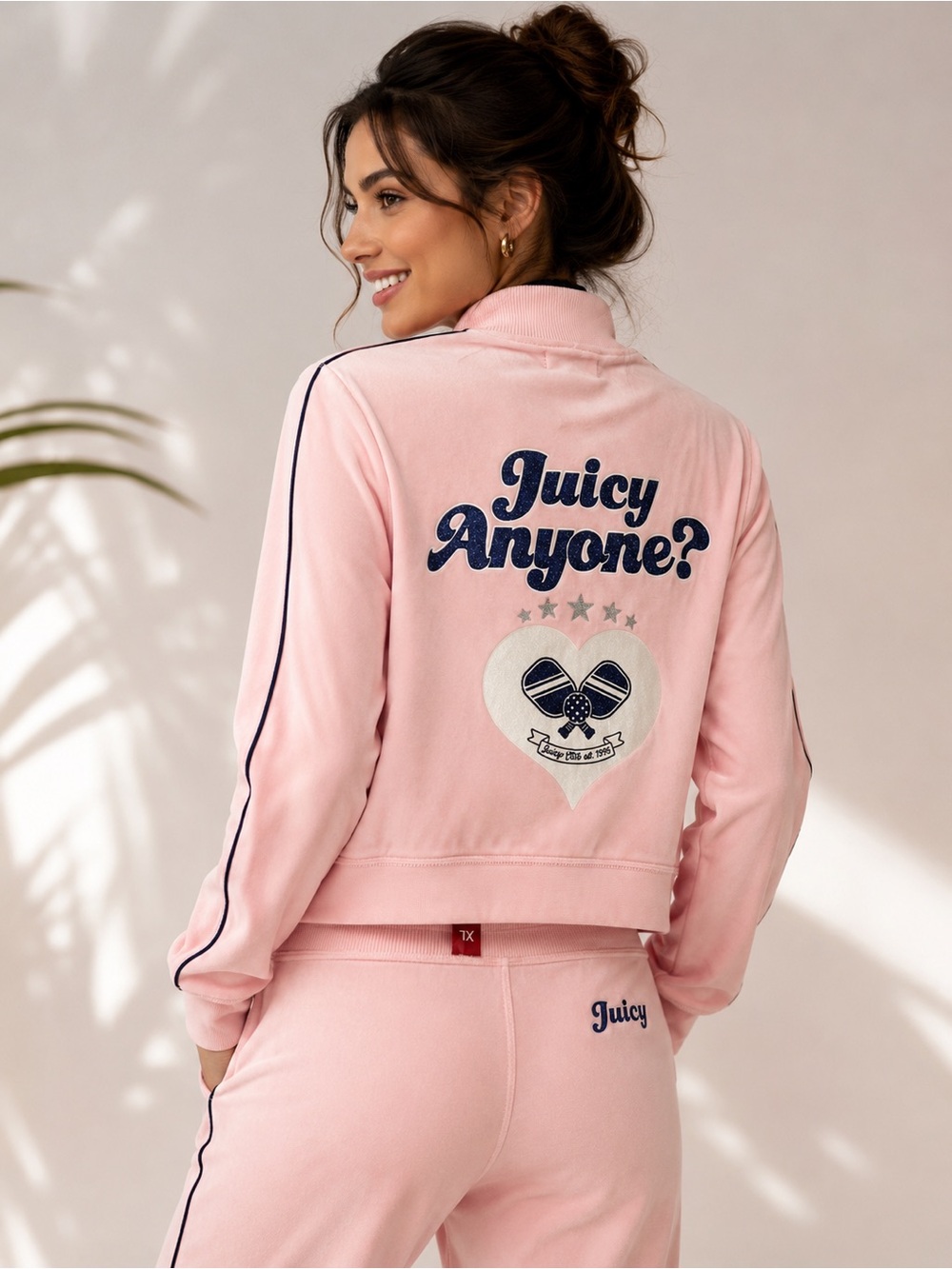 Juicy Couture Pickleball Velour Zip Jacket Pink XL NWT Juicy Anyone? Y2K